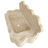 Tuscany Beige Travertine Wall-mount Wavy Edges Bathroom Sink with 5" Backsplash