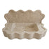 Tuscany Beige Travertine Wall-mount Wavy Edges Bathroom Sink with 5" Backsplash