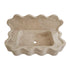 Tuscany Beige Travertine Wall-mount Wavy Edges Bathroom Sink with 5" Backsplash