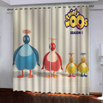 Twirlywoos Curtains Pattern Blackout Window Drapes