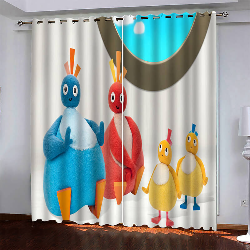 Twirlywoos Curtains Pattern Blackout Window Drapes