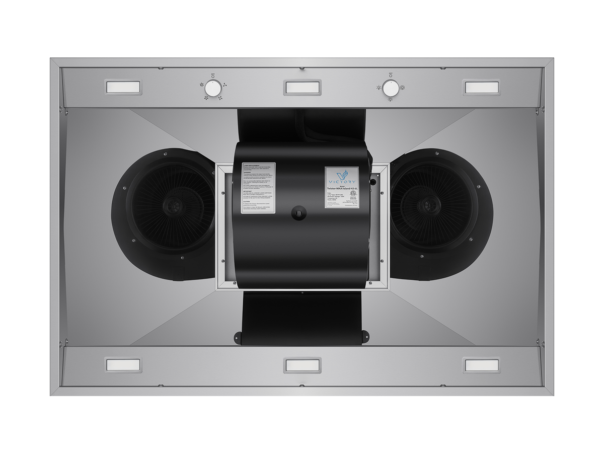 42 Inch Island Range Hood 1200 CFM - VICTORY Twister MAX Island