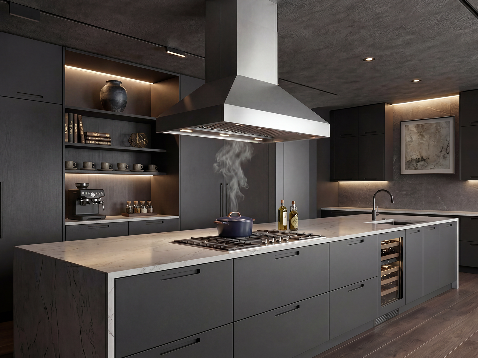 36 Inch Island Range Hood 1200 CFM - VICTORY Twister MAX Island
