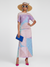 Two-Piece Suit with Color Contrast Top and Pleated Skirt For Women, Midtown, BYMANYC New York.