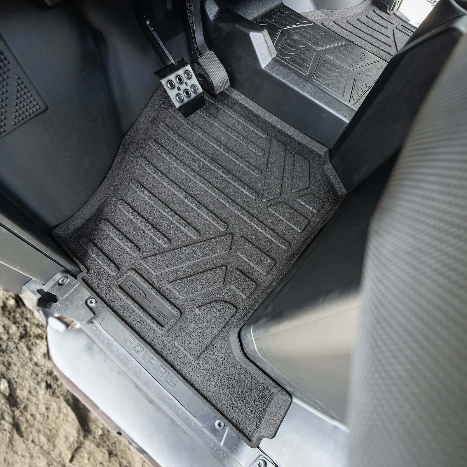 SMARTLINER Custom Fit Rugged Rubber Floor Liners For 2018-2024 Polaris Ranger 1000 (6 Seater)