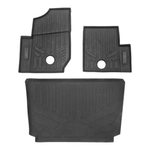 SMARTLINER Custom Fit Rugged Rubber Floor Liners For 2019-2025 Polaris General XP 1000 (4-Seater Models)