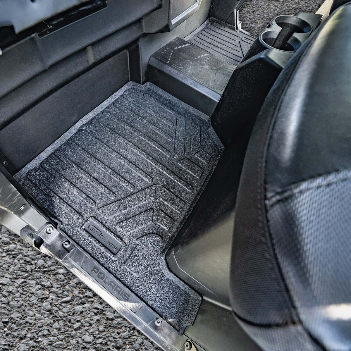 SMARTLINER Custom Fit Rugged Rubber Floor Liners For 2018-2024 Polaris Ranger 1000 (6 Seater)
