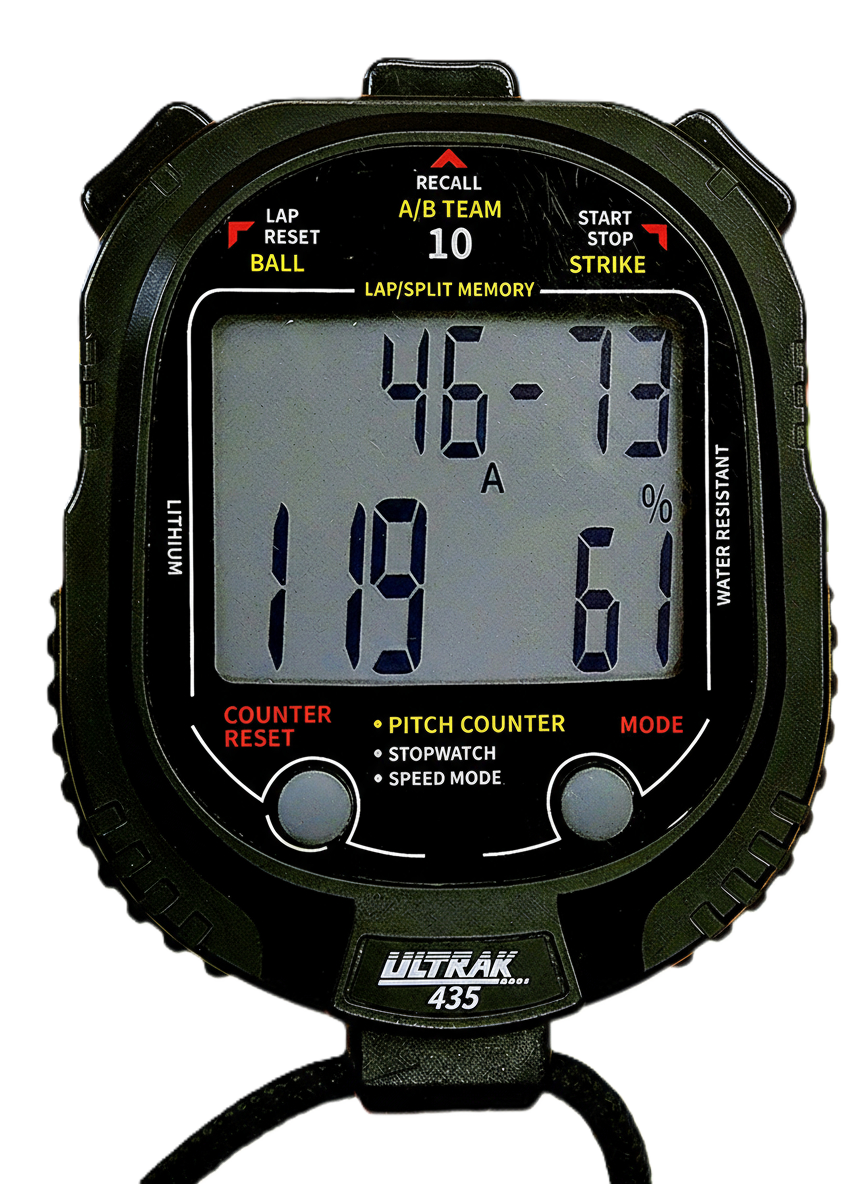 ULTRAK 435 Pitch Counter & Pitch Speed Monitor- 10 Memory Stopwatch