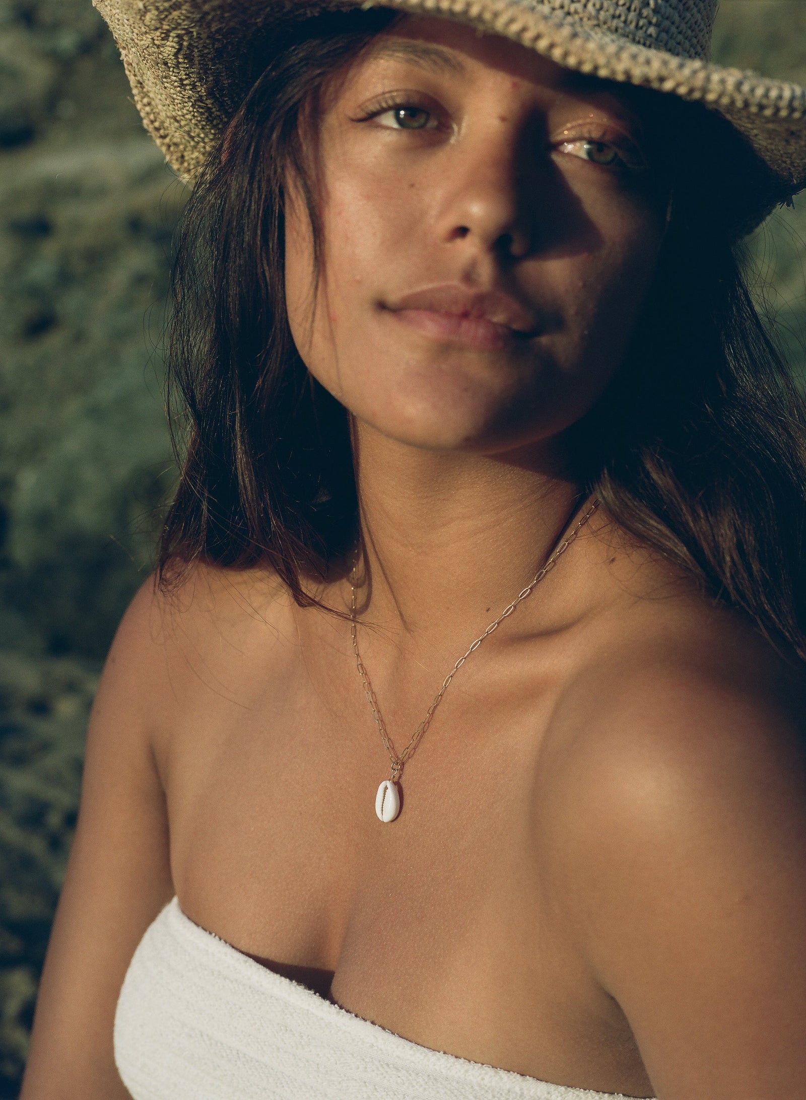 Cowrie Shell Paperclip Necklace