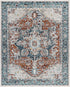 Cabacungan Blue & Rust Washable Area Rug - Clearance