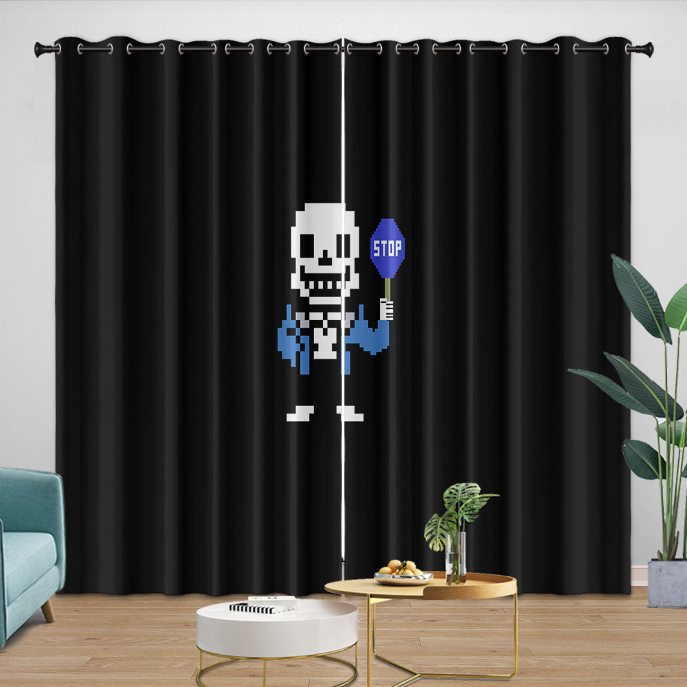 Undertale Curtains Blackout Window Drapes Room Decoration