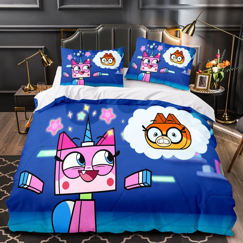 Unikitty Bedding Set Quilt Duvet Cover Bedding Sets for Kids Gift