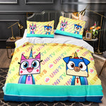 Unikitty Bedding Set Quilt Duvet Cover Bedding Sets for Kids Gift