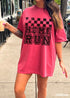 Home Run Checkered Tee *13 Colors (S-3X)