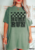 Home Run Checkered Tee *13 Colors (S-3X)