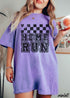 Home Run Checkered Tee *13 Colors (S-3X)