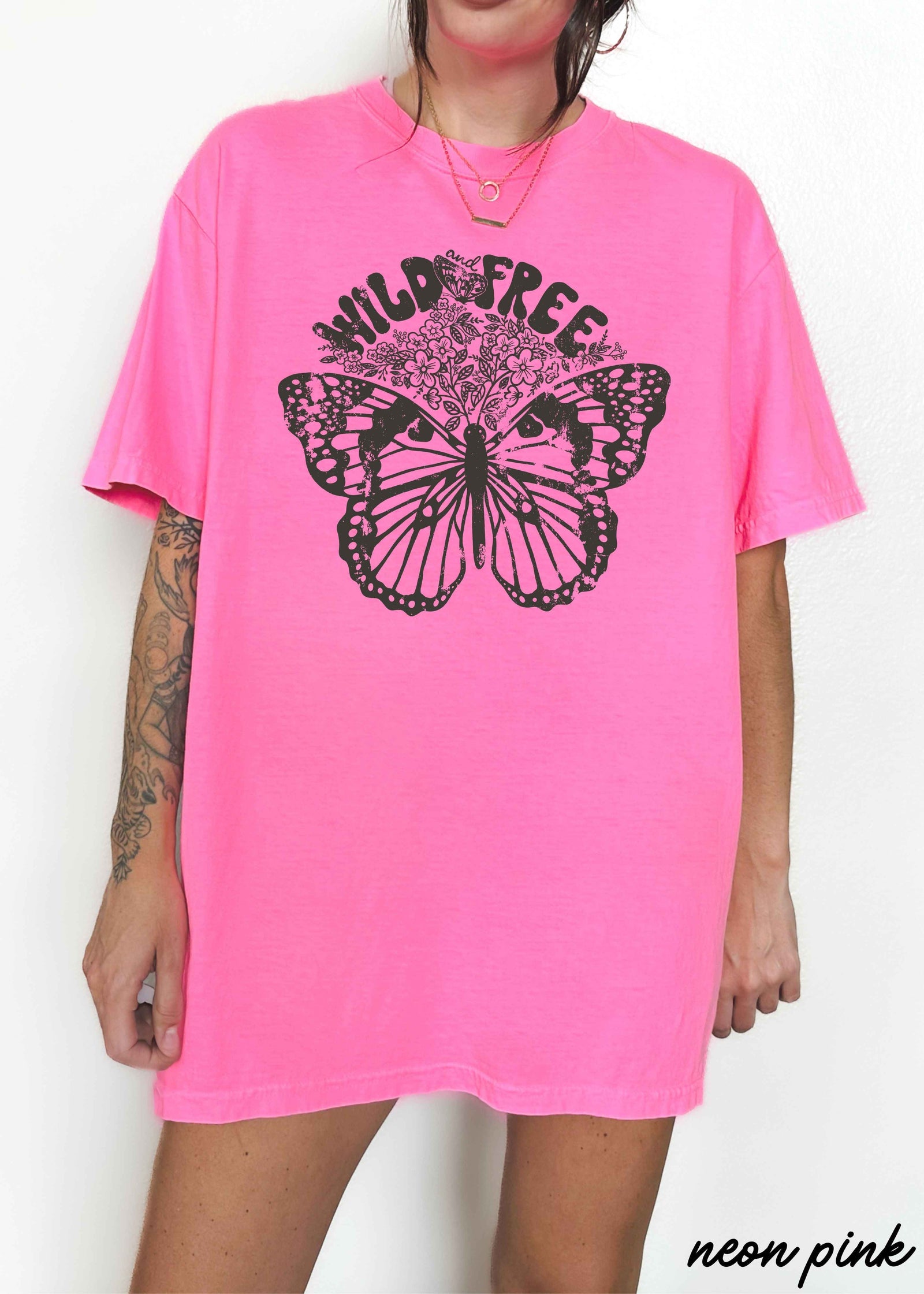 Wild & Free Butterfly Tee *13 Colors (S-3X)