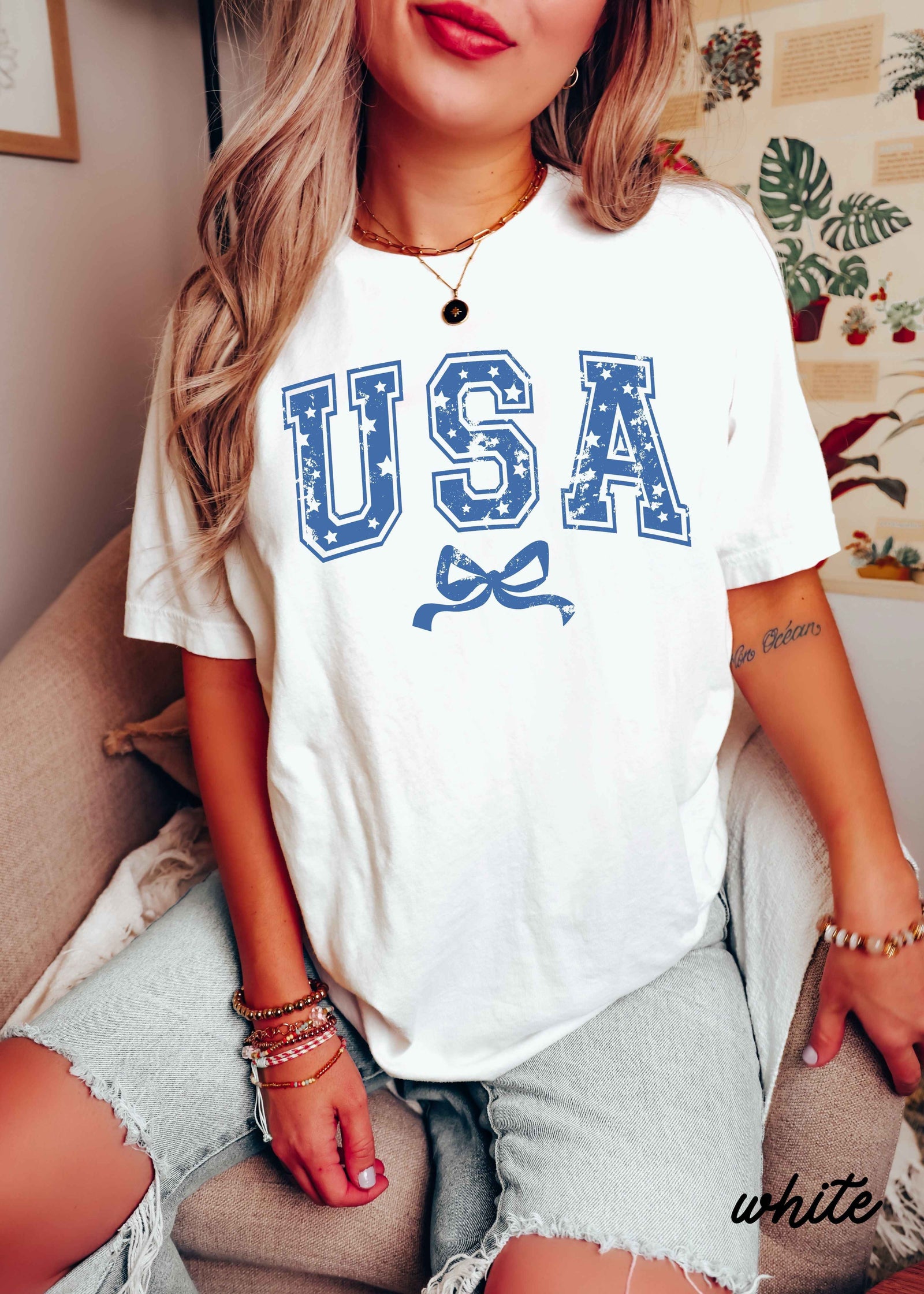 USA Star Coquette Tee *10 Colors (S-3X)