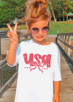YOUTH USA Bubble Coquette Comfort Colors Tee *9 Colors (S-3X)