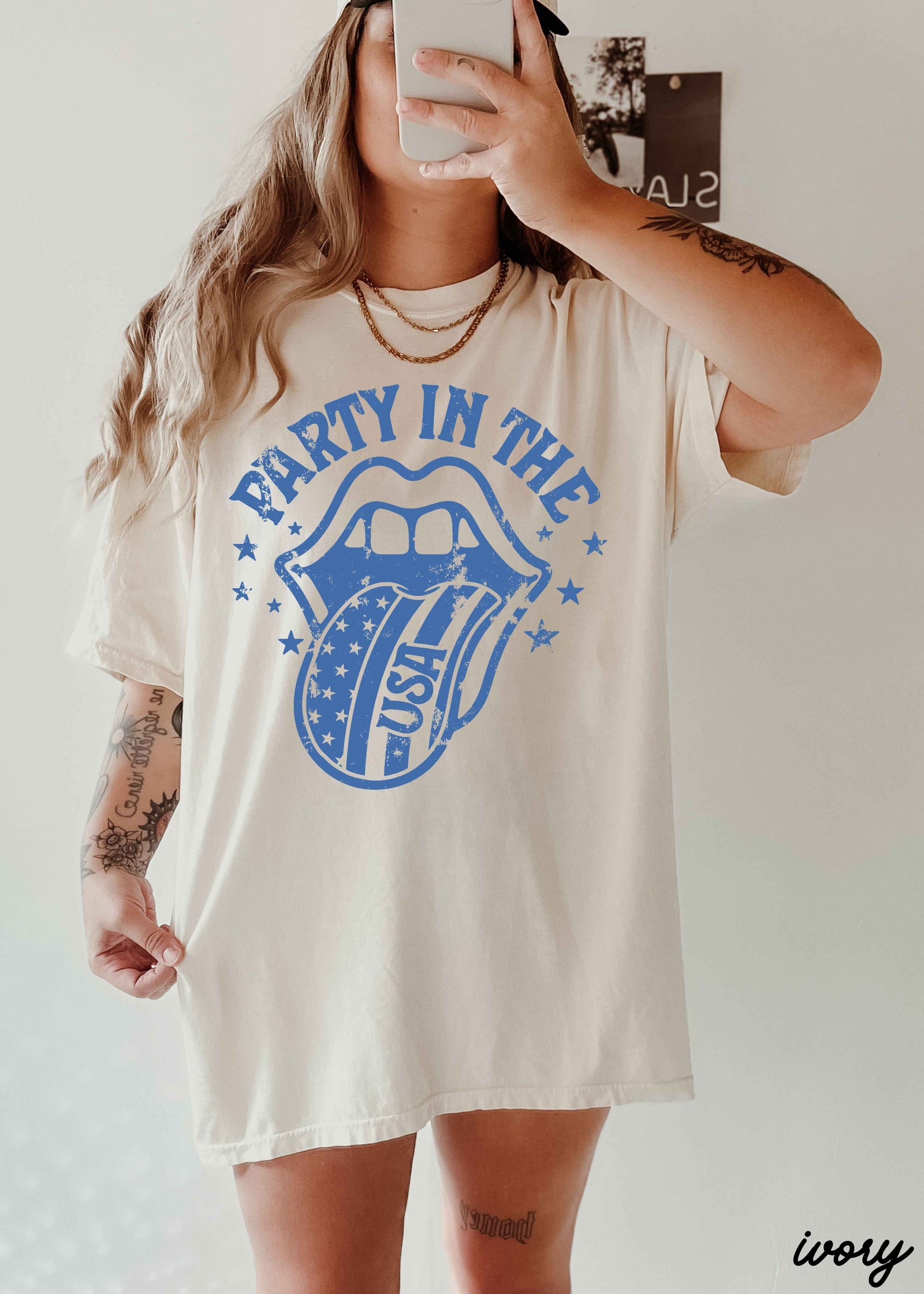Party in the USA Tee *6 Colors (S-3X)