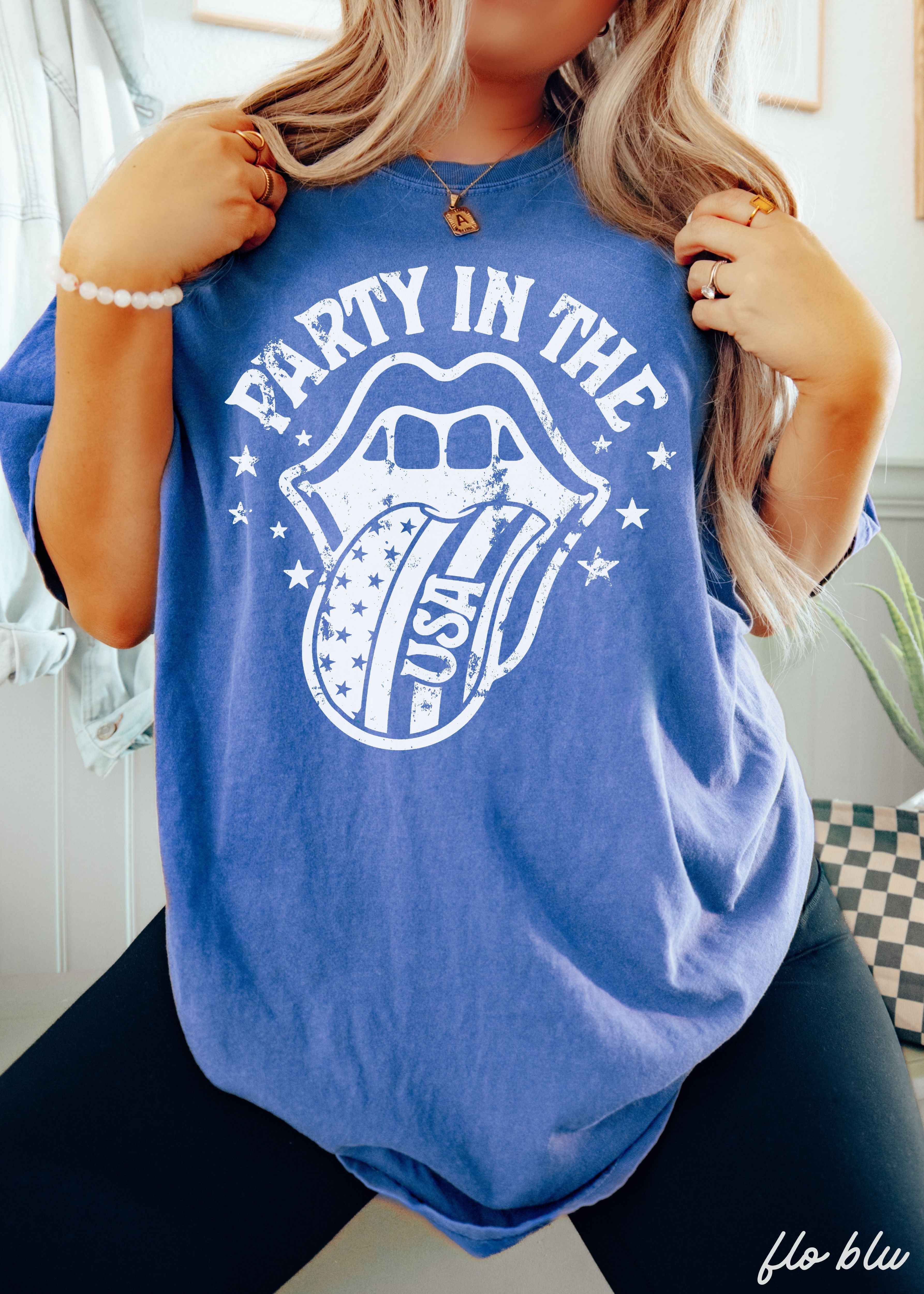 Party in the USA Tee *6 Colors (S-3X)