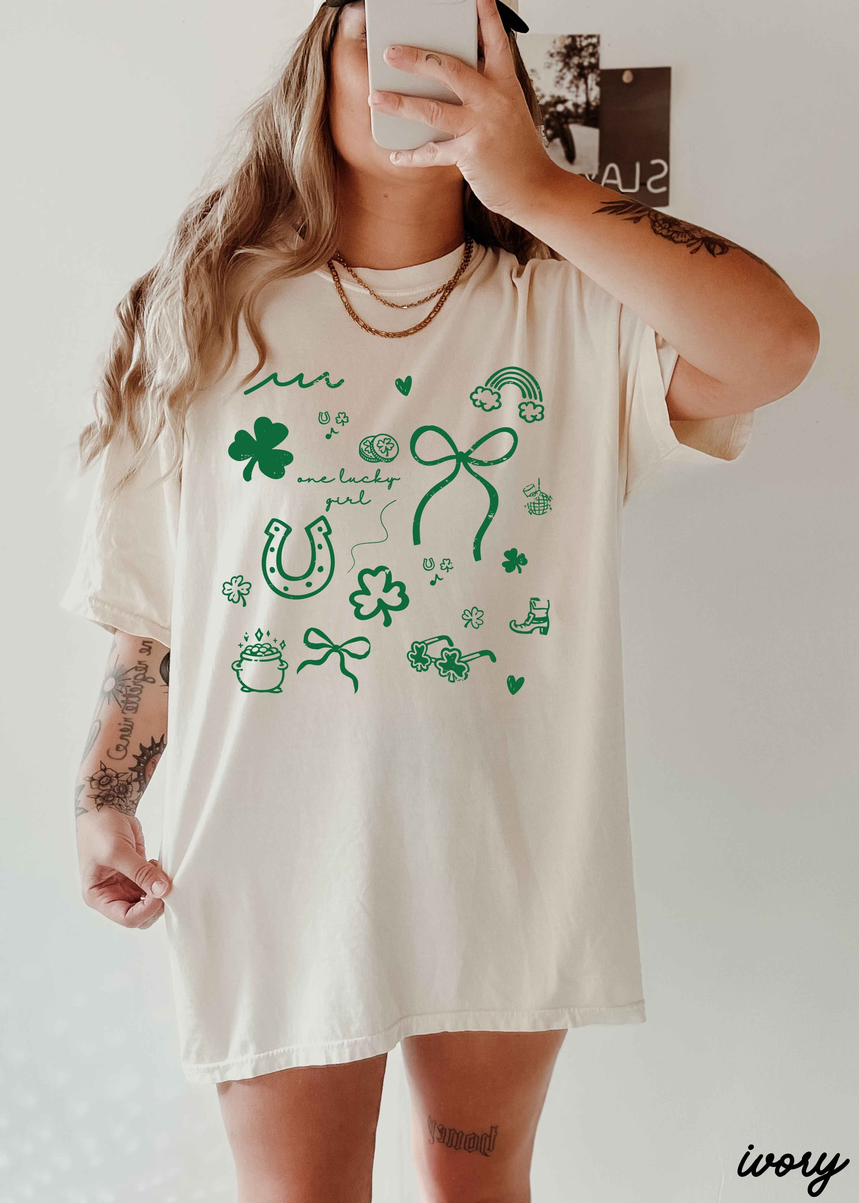 St. Patrick's Day Doodle Comfort Colors Tee *3 Colors (S-3X)