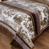 DaDa Bedding Elegant Twilight Lavender Brown Floral Flannel Mink Fleece Throw Blanket (XY9879)