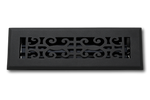 Cast Aluminum Baroque Vent Covers - Black