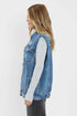 Women's Oversized Boyfriend Fit Denim Vest