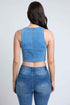 Women's Cropped Button Front Vest