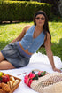 Women's Pleated Ruffle Mini Skort with Boxer Waist