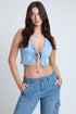 Women's Cropped Tie Front Vest