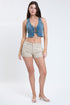 Women's Cropped Tie Front Vest