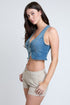 Women's Cropped Tie Front Vest