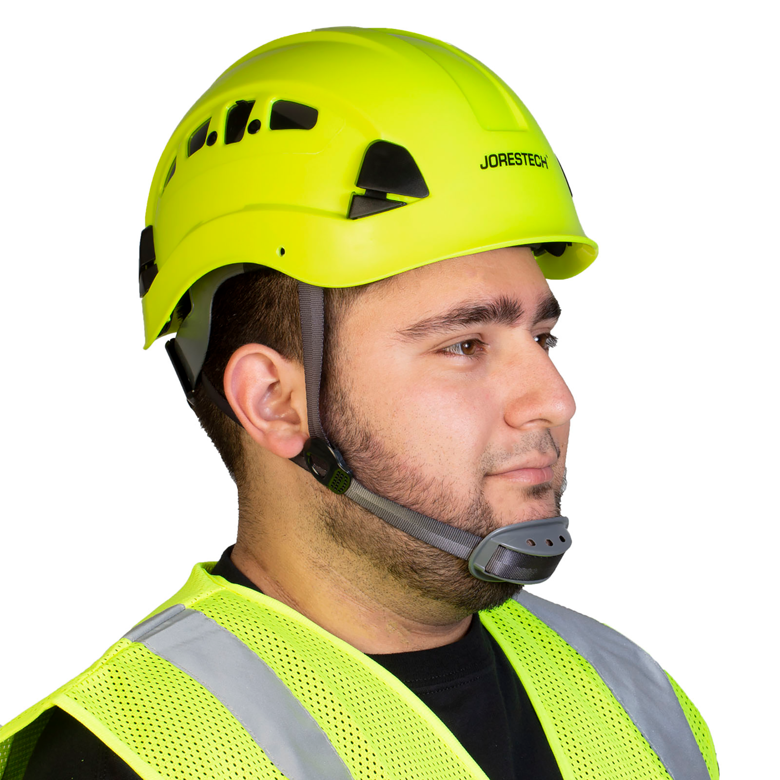 Ventilated Rescue Hard Hat with Adjustable 6 Point Suspension