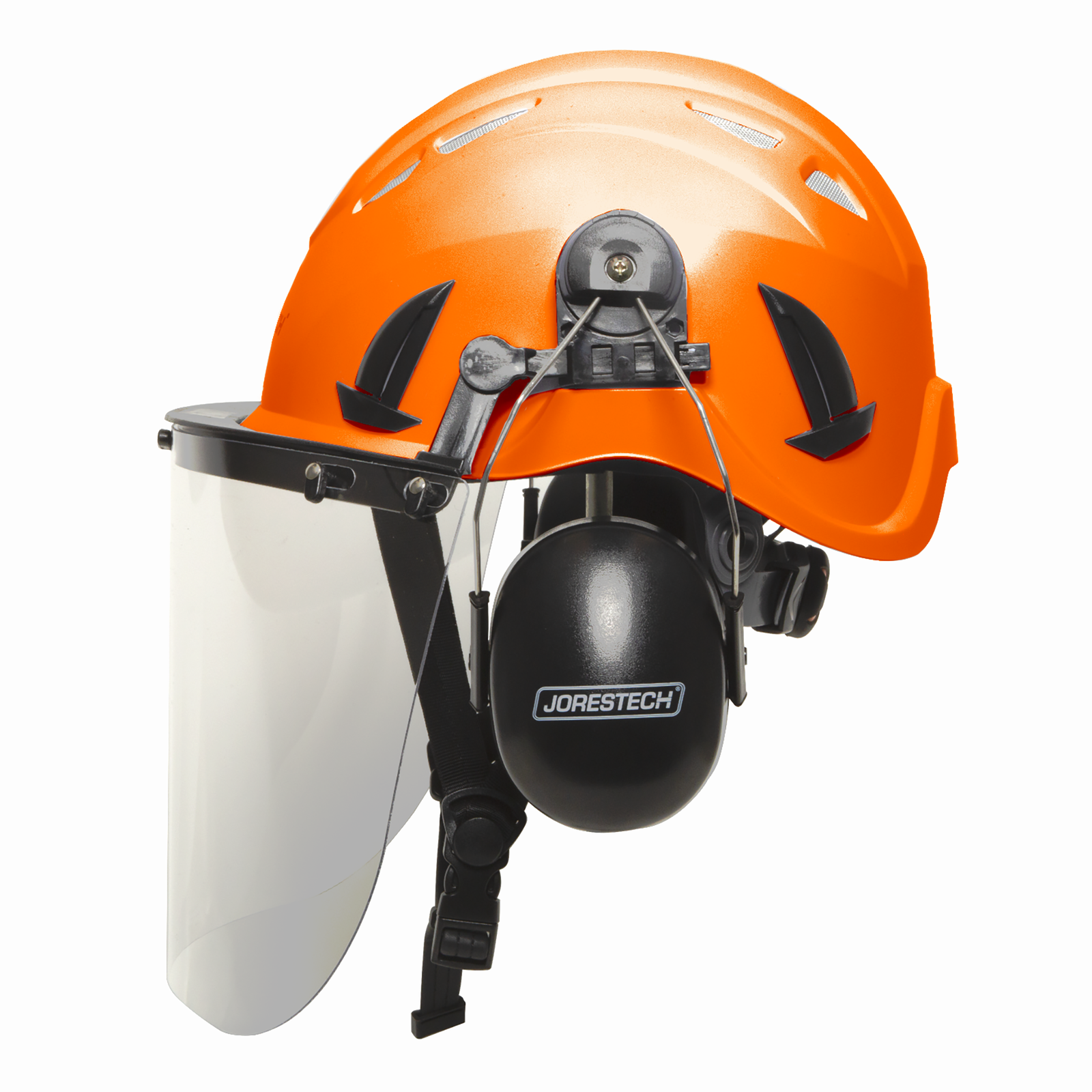 Ventilated Safety Work at Height Helmet System with Face Shield and Earmuffs