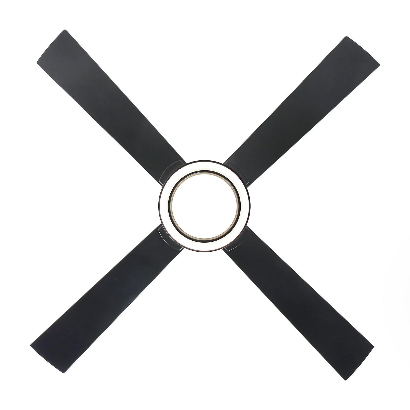 Vaczon 52 Inch 4 Blades DC Motor Modern Downrod Ceiling Fan with LED Light and Remote Control