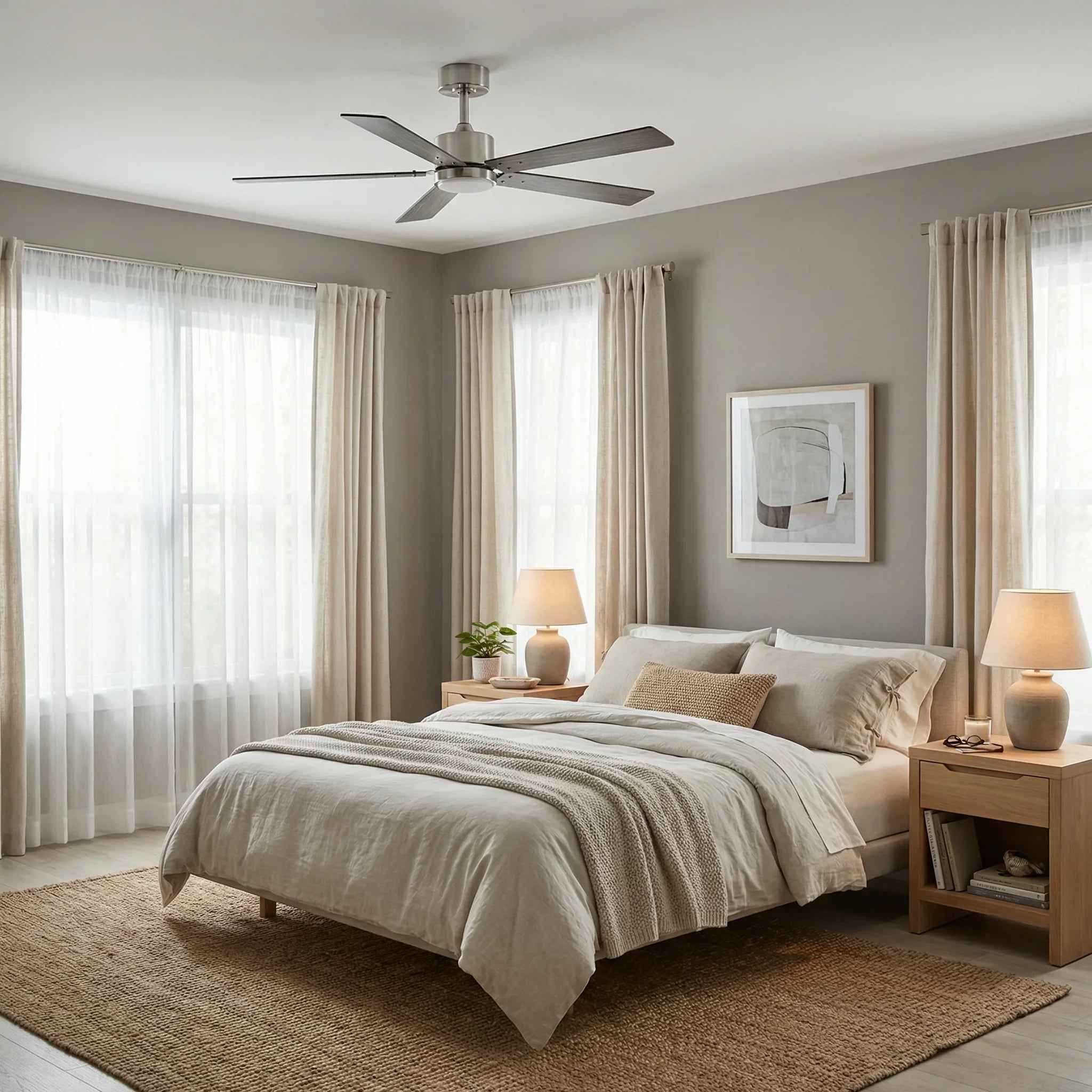 Vaczon 52" DC Motor Ceiling Fan with LED Lighting and Remote Control