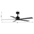 Vaczon 52" DC Motor Ceiling Fan with LED Lighting and Remote Control