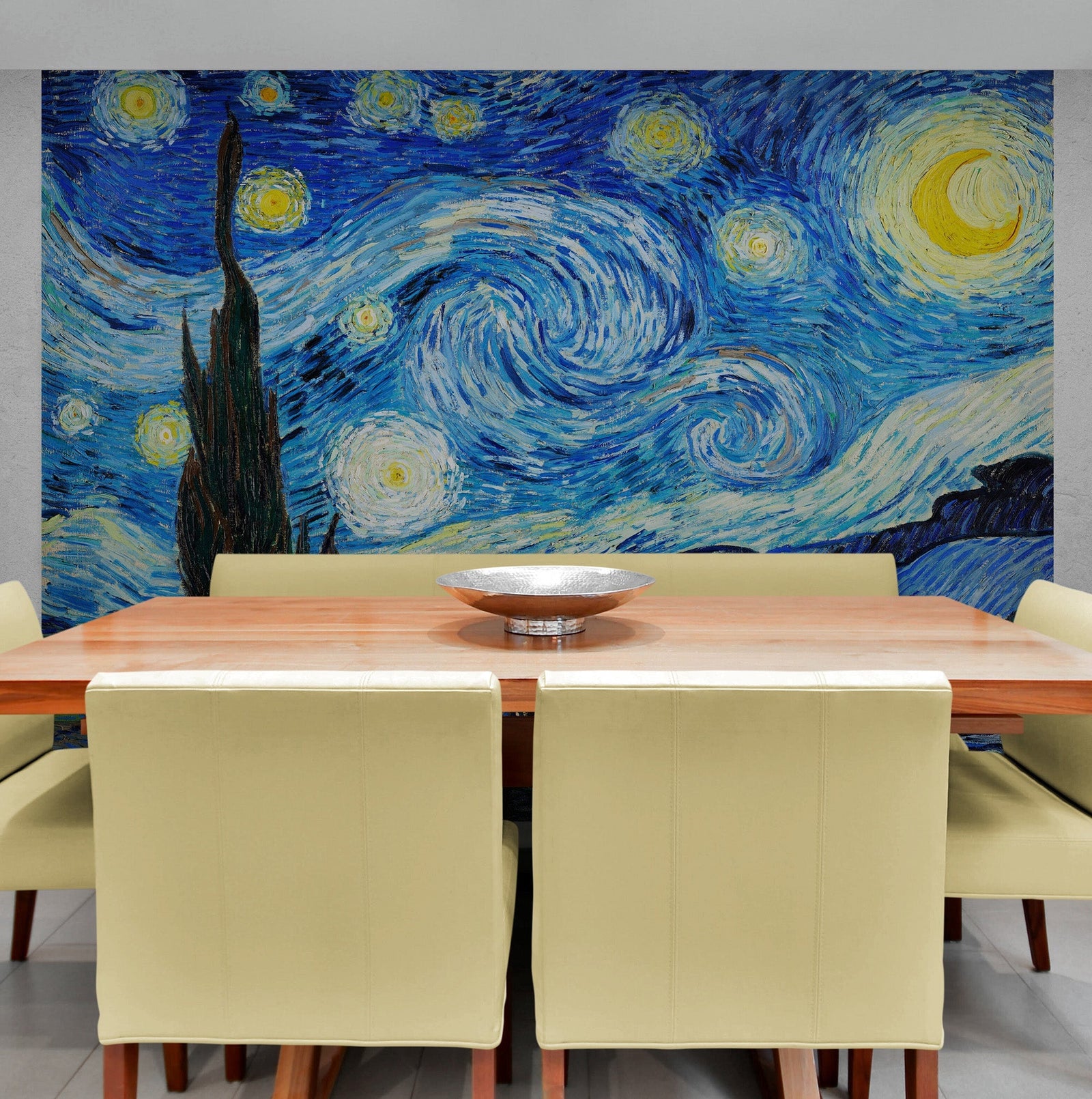 Vincent Van Gogh's The Starry Night Painting Wallpaper Mural.  #6742