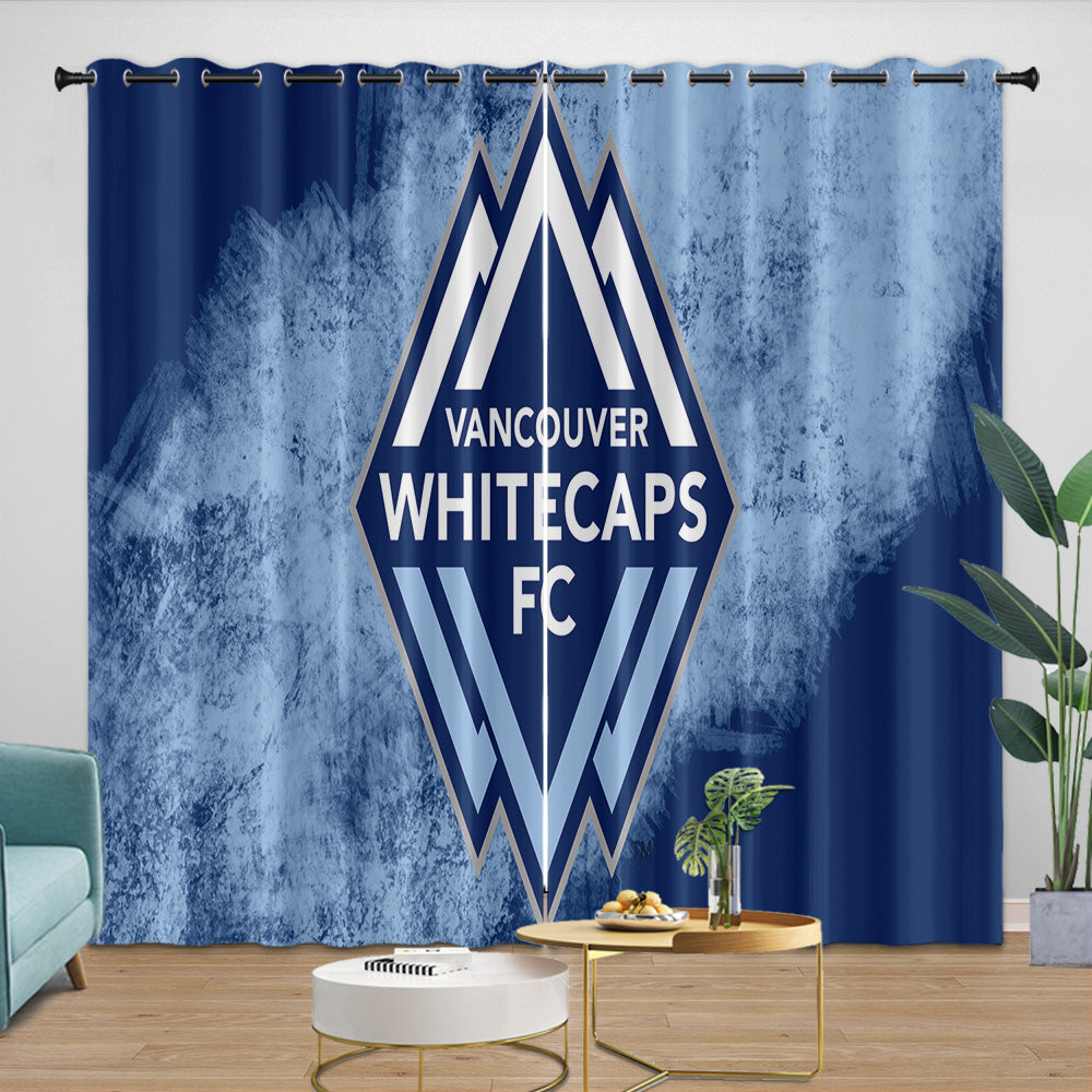 Vancouver Whitecaps FC Curtains Blackout Window Drapes Room Decoration