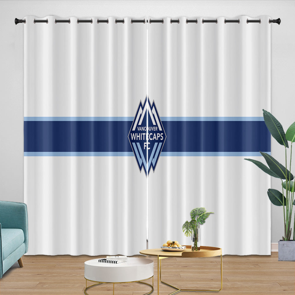 Vancouver Whitecaps FC Curtains Blackout Window Drapes Room Decoration