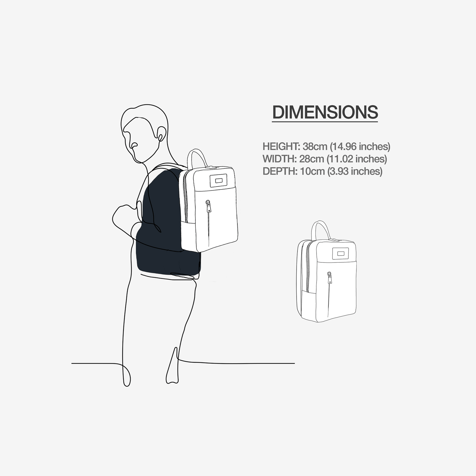 Vegan Urban Laptop Backpack 16” | BYMANYC ® New York Skyline Flow