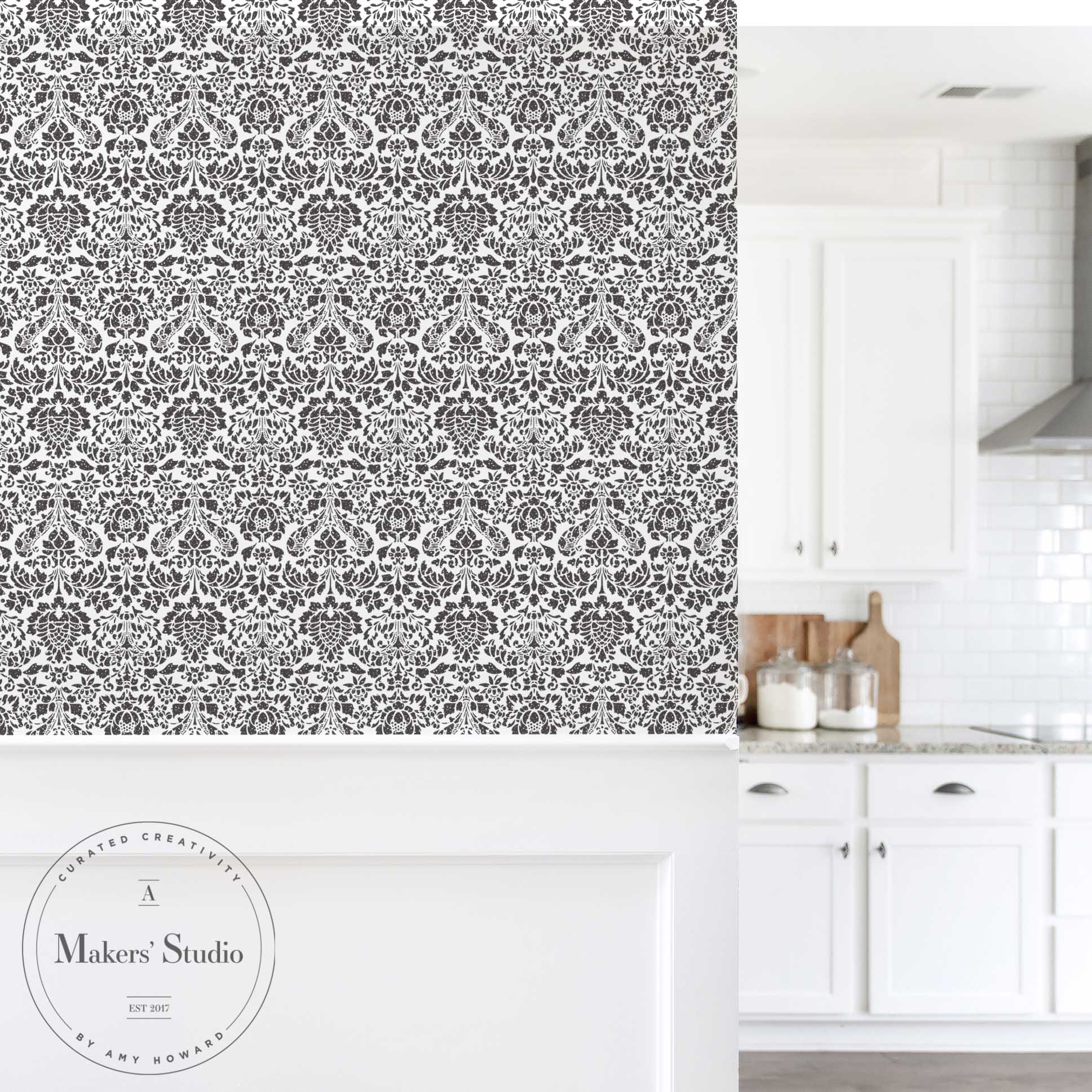 Vintage Damask - Mesh Stencil 12x12