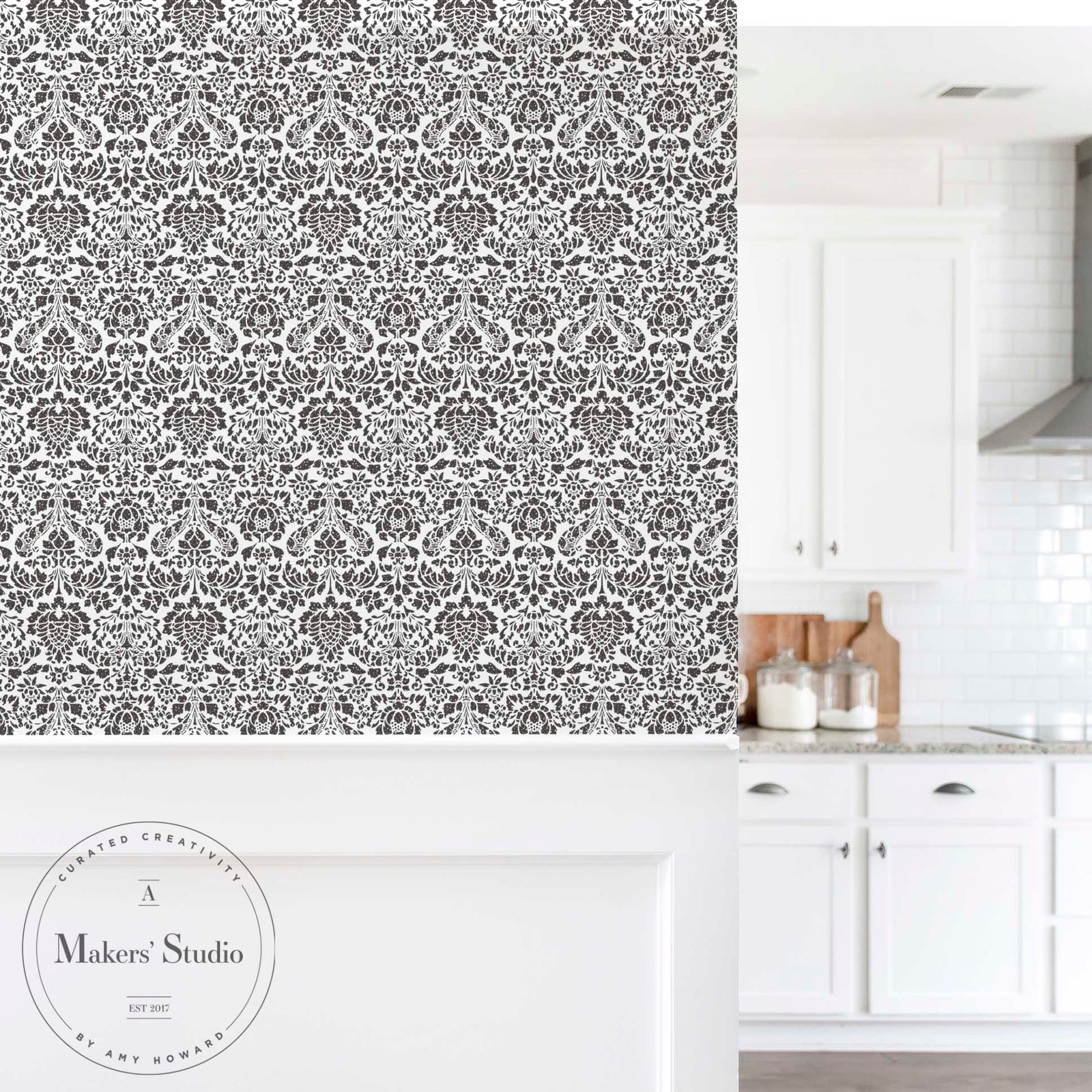 Vintage Damask - Mesh Stencil 12x12