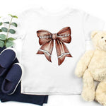 Vintage Football Bow For Kids T-Shirt – Cute Game Day Shirt for Girls