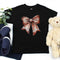 Vintage Football Bow For Kids T-Shirt – Cute Game Day Shirt for Girls