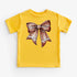 Vintage Football Bow For Kids T-Shirt – Cute Game Day Shirt for Girls