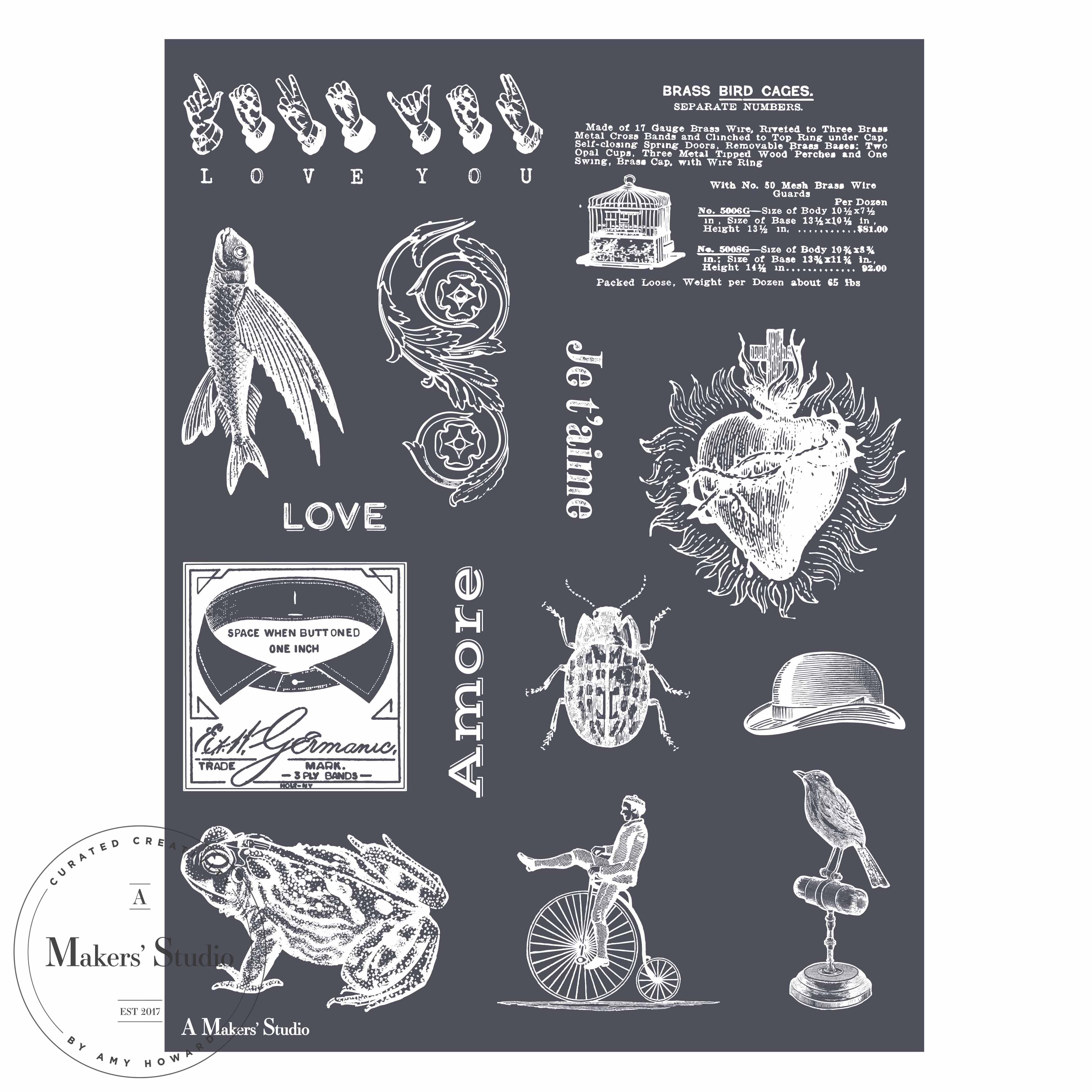 Vintage Oddities - Mesh Stencil 9x12