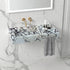 Calacatta Viola Marble Wall-mount Bathroom Sink Hidden Drain and Towel Holder